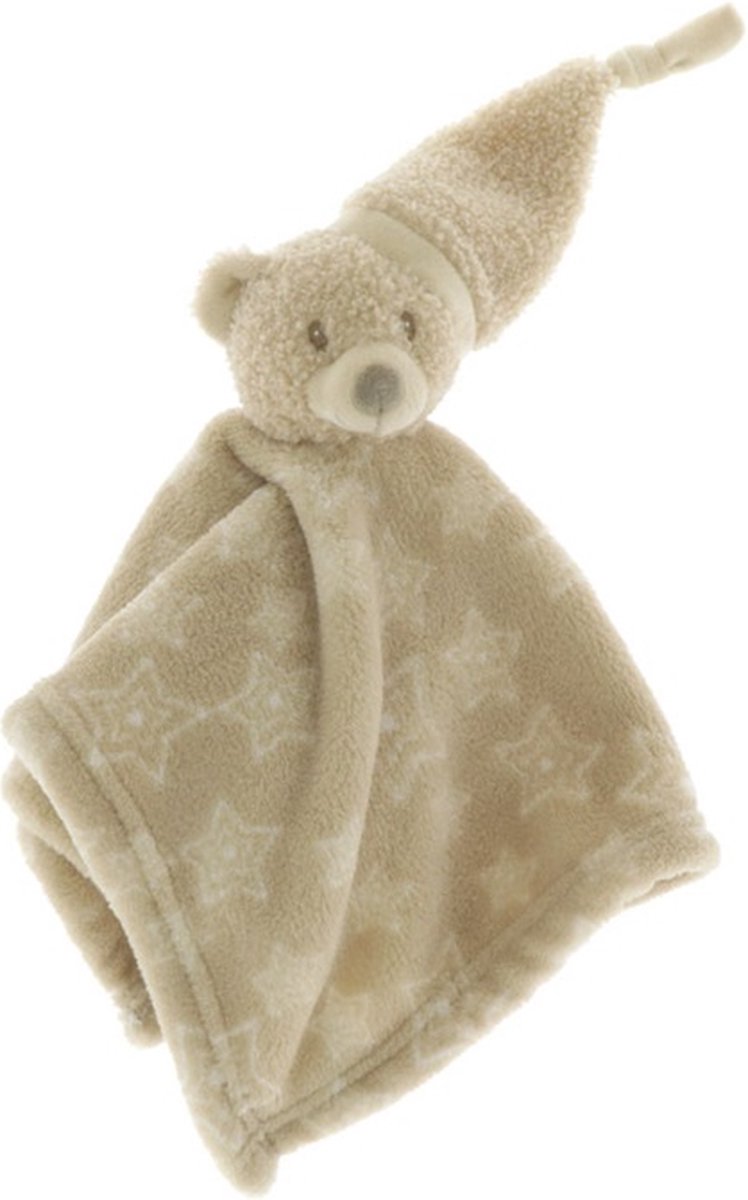 D- Unique Living | Knuffeldoekje plush Jazz 38x38cm bear